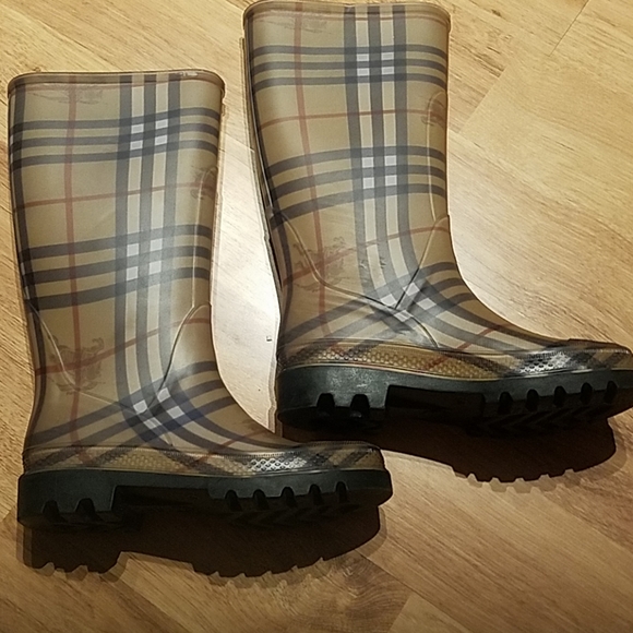 Burberry Shoes - Genuine Burberry rain boots. Size euro 35